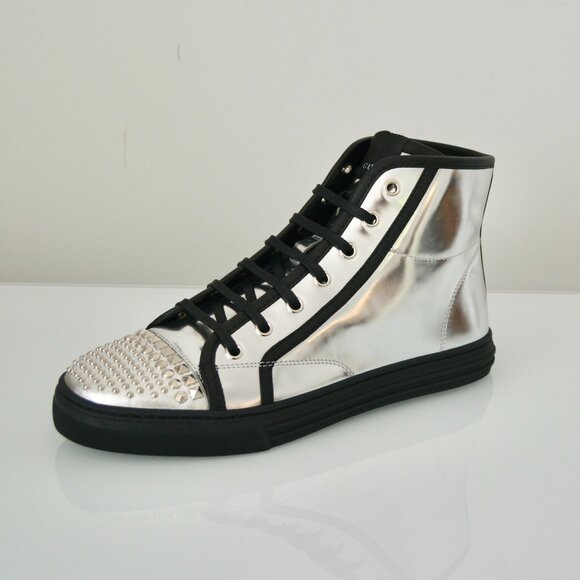 NIB GUCCI HIGH TOP  LEATHER SNEAKERS - Picture 1 of 12